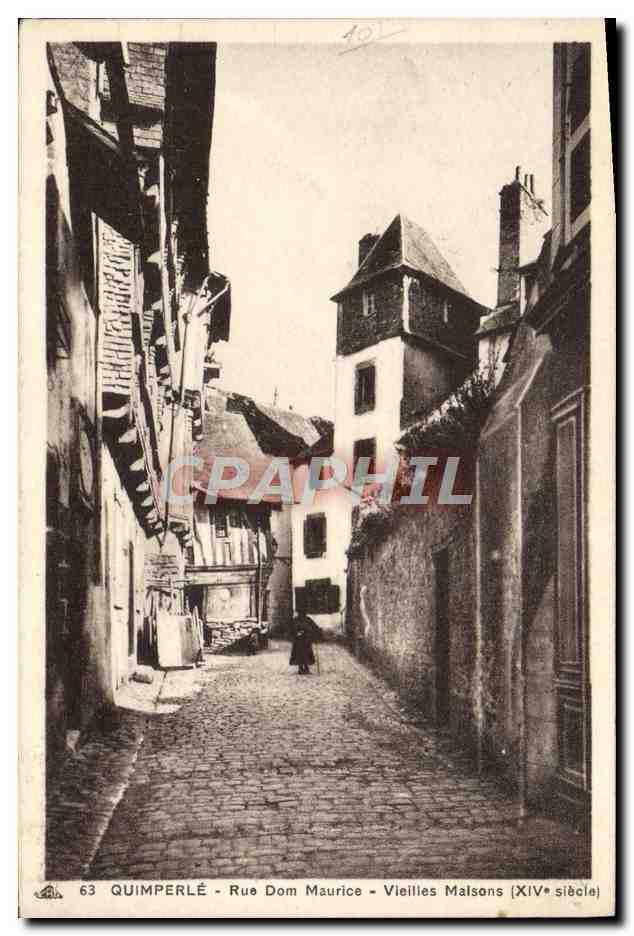 CPA Quimperle Rue Dom Maurice Vieilles Maisons
