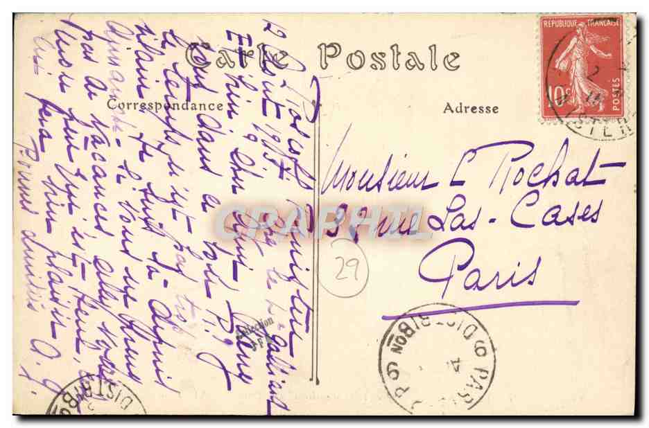 CPA Roscoff La Maison Gaillard et le Grand Hotel des Bains — Rückseite