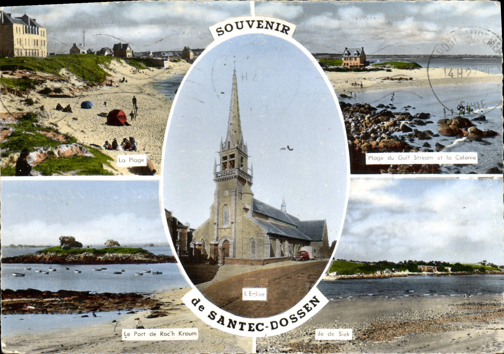 CPM Souvenir De Santec Dossen Le Port de Roch Kroum