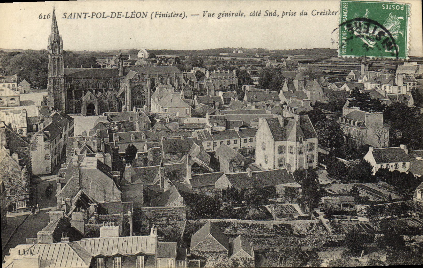 CPA Saint Pol De Leon Vue Generale cote sud prise du Creisker