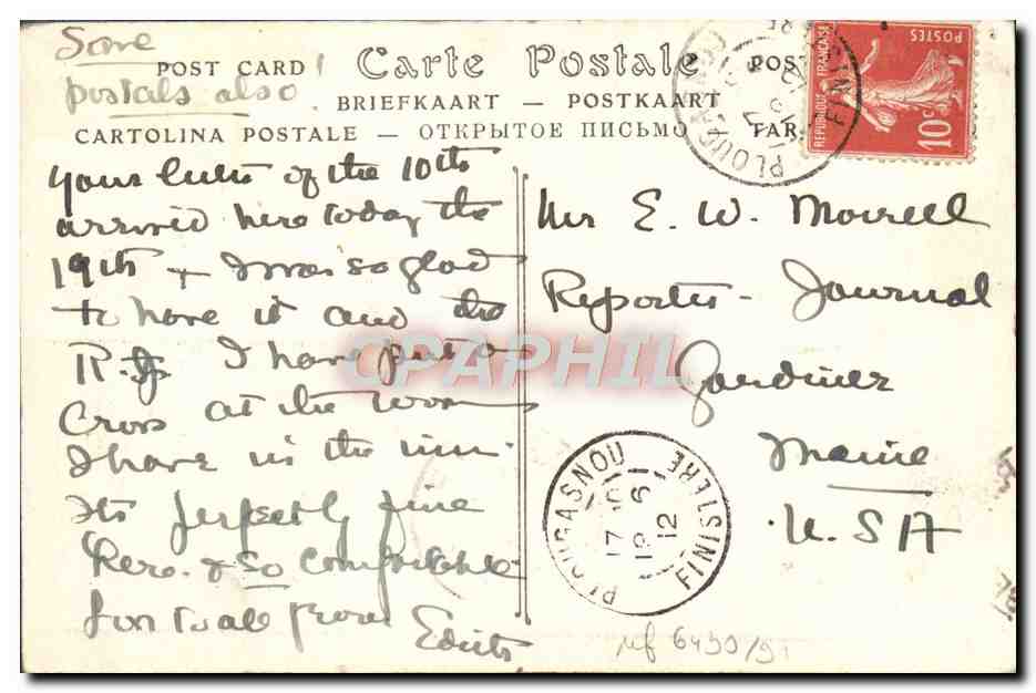 CPA Saint Jean Du Doigt Vue Generale — Rückseite