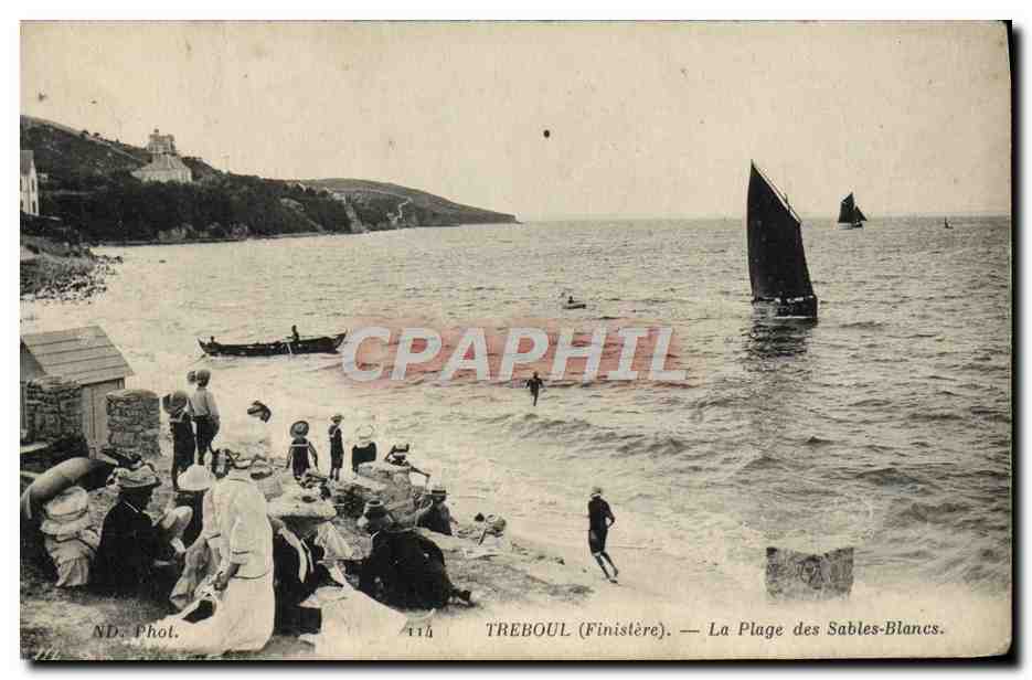 CPA Treboul La Plage des Sables Blancs