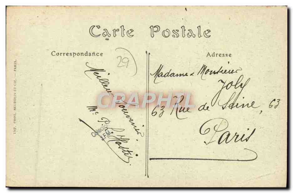 CPA Morlaix Le Viaduc Lavandieres — Rückseite