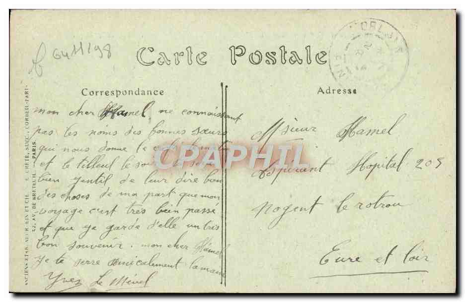 CPA Morlaix Le Chateau du Taureau Ancienne prison d'Etat — Rückseite
