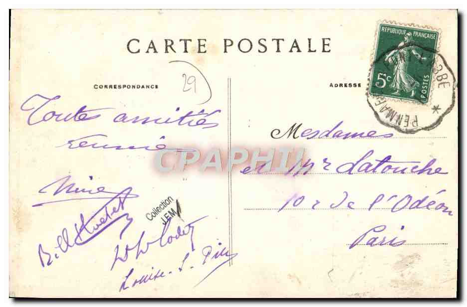 CPA L'Ile Tudy L'Eglise — Rückseite