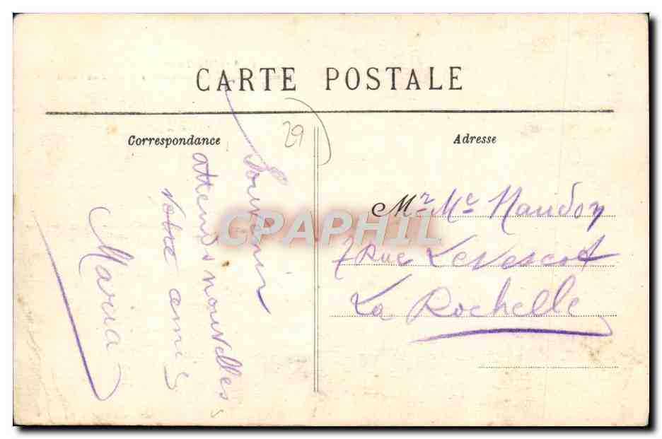 CPA L'Ile Tudy Le Calvaire Femmes attendant le Retour des Bateaux de Peche Fokklore — Rückseite