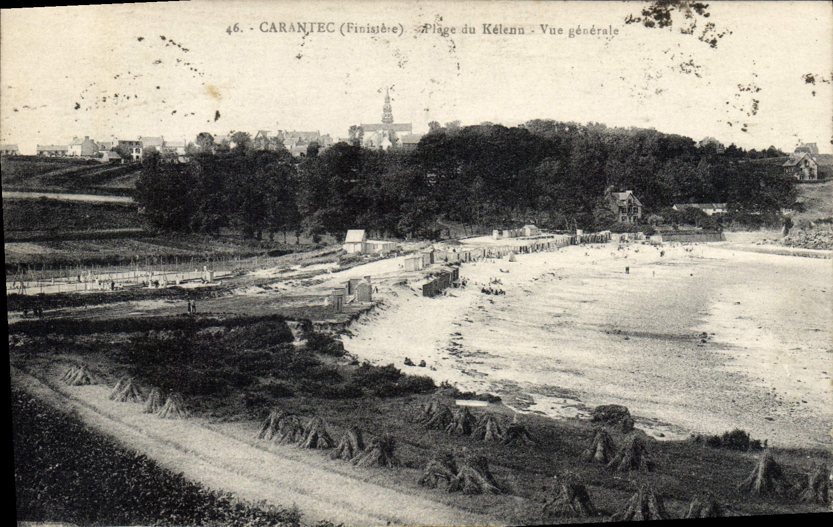 CPA Carantec Plage du Kelenn Vue Generale