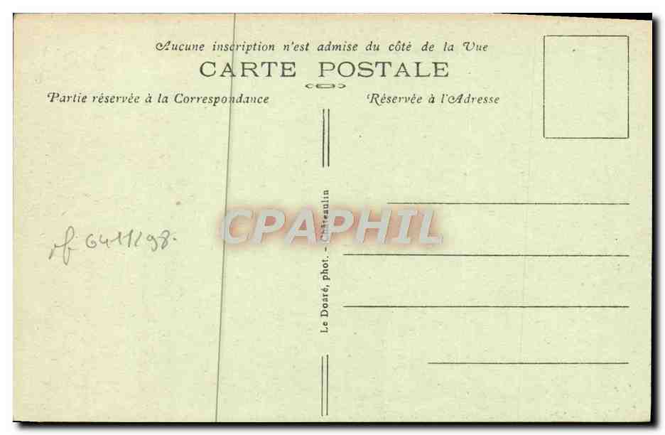 Châteauneuf-du-Faou — Les Montagnes Noires vues des Jardins de l'Hôtel Belle-Vue — éditeur Finistère, n° 797 — Achterkant