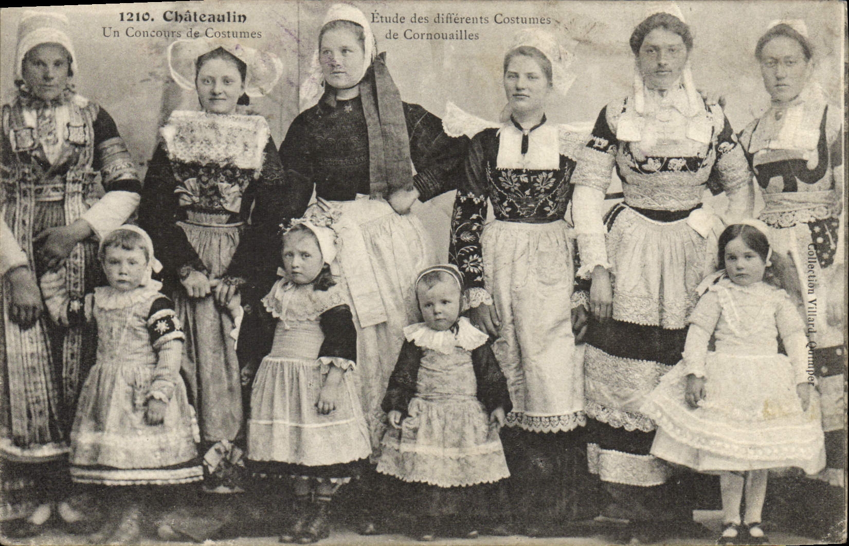 CPA Chateaulin Etude des differents Costumes de Cornouailles