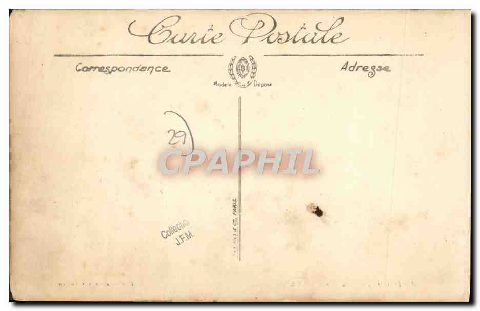 CPA Huelgoat La Place Attelage Chevaux  — Rückseite