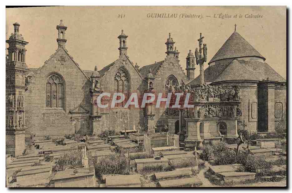 CPA Guimiliau L'Eglise et le Calvaire
