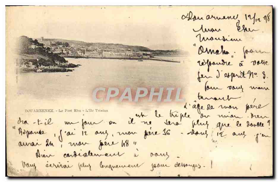 CPA Douarnenez Le Port Rhu L'lle Tristan
