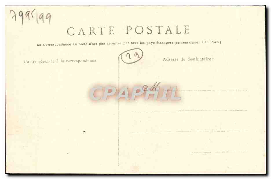 CPA Douarnenez Le Grand Port Bateaux — Rückseite