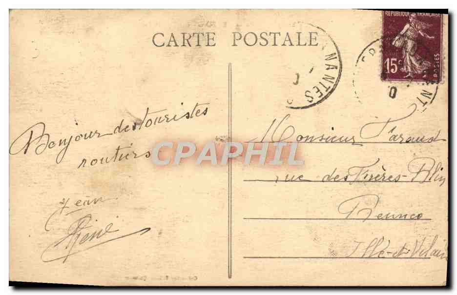 CPA Presqu'ile de Crozon Les Tas de Pois — Rückseite