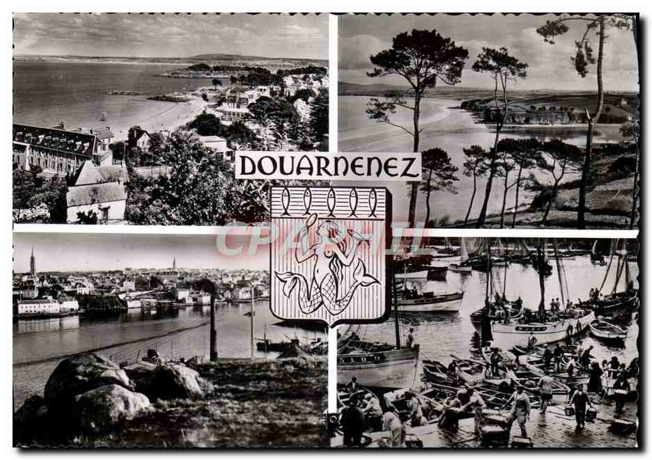 CPM Douarnenez Plage des Sables Blancs Plage du Ris Port Rhu Port de peche