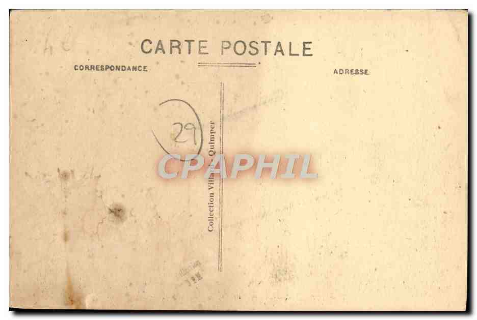 CPA Concarneau L'Entree de la ville Close Baéteau — Rückseite