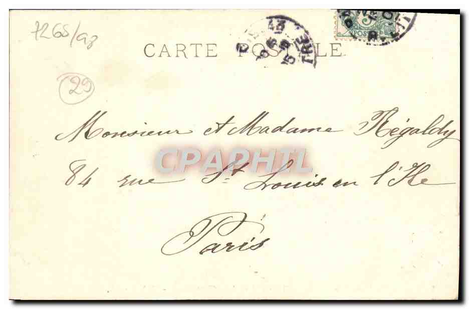 Sur la Digue à Marée basse (Concarneau) — Lucien Gros — Salon 1905 — (S.N.) — LL — Verso