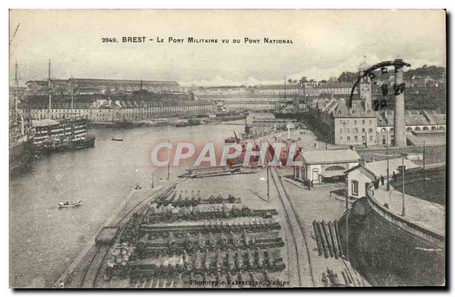 CPA Brest Le Pont Militaire vu du Pont National