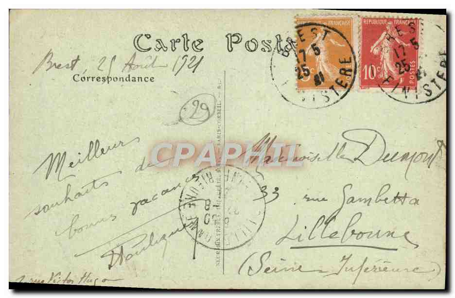 CPA Port Militaire De Brest Le Pont tournant Entree d'un cuirasse Bateau — Rückseite