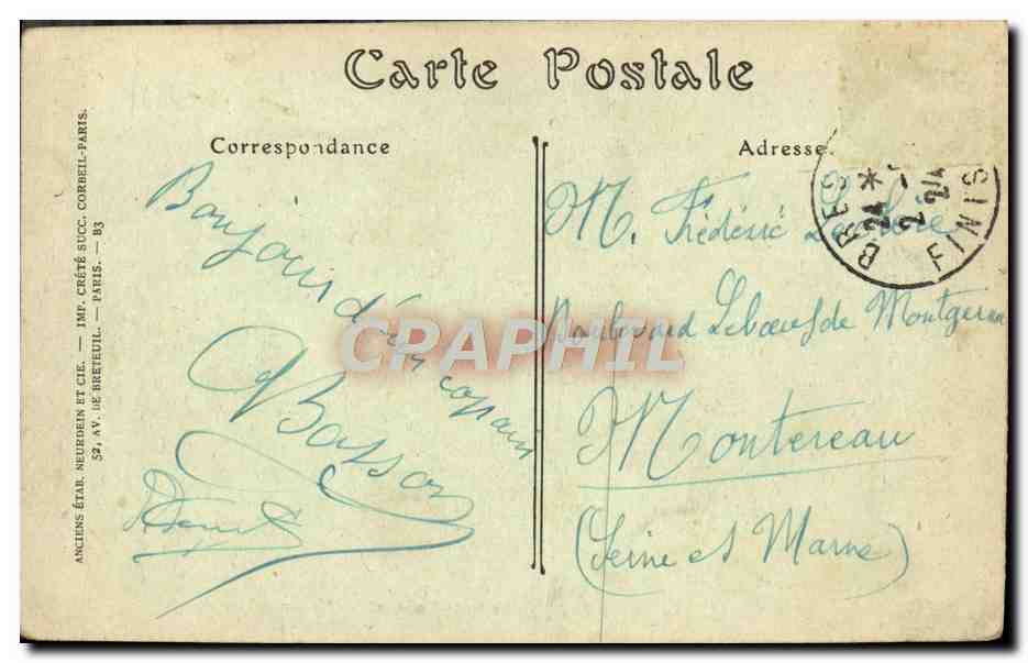 CPA Port Militaire De Brest Le Pont National — Rückseite