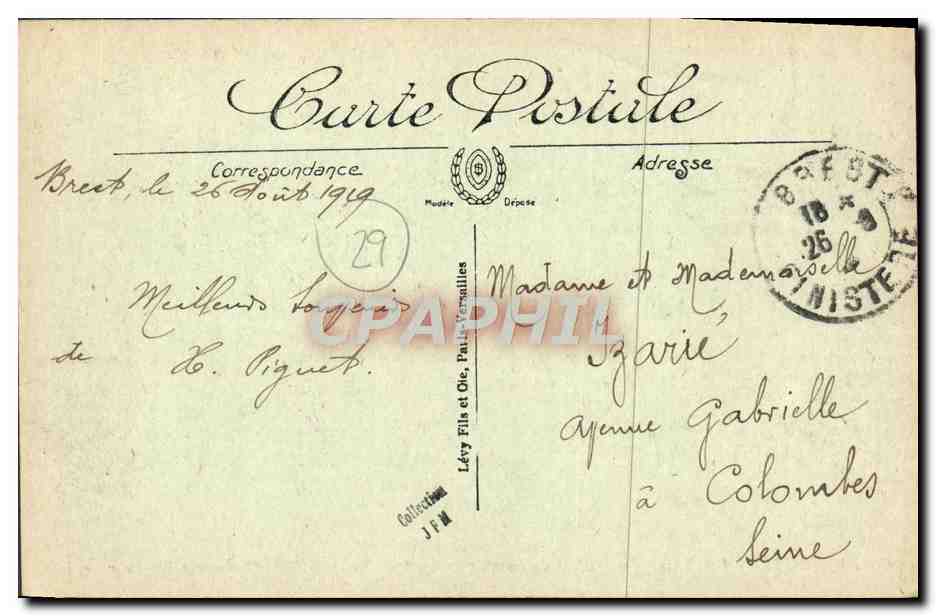 CPA Brest Les rampets et le Port du Commerce  — Rückseite