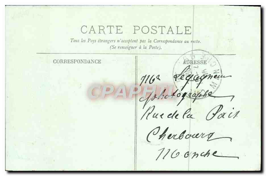 CPA Brest La Rade et le Goulet Bateau — Rückseite
