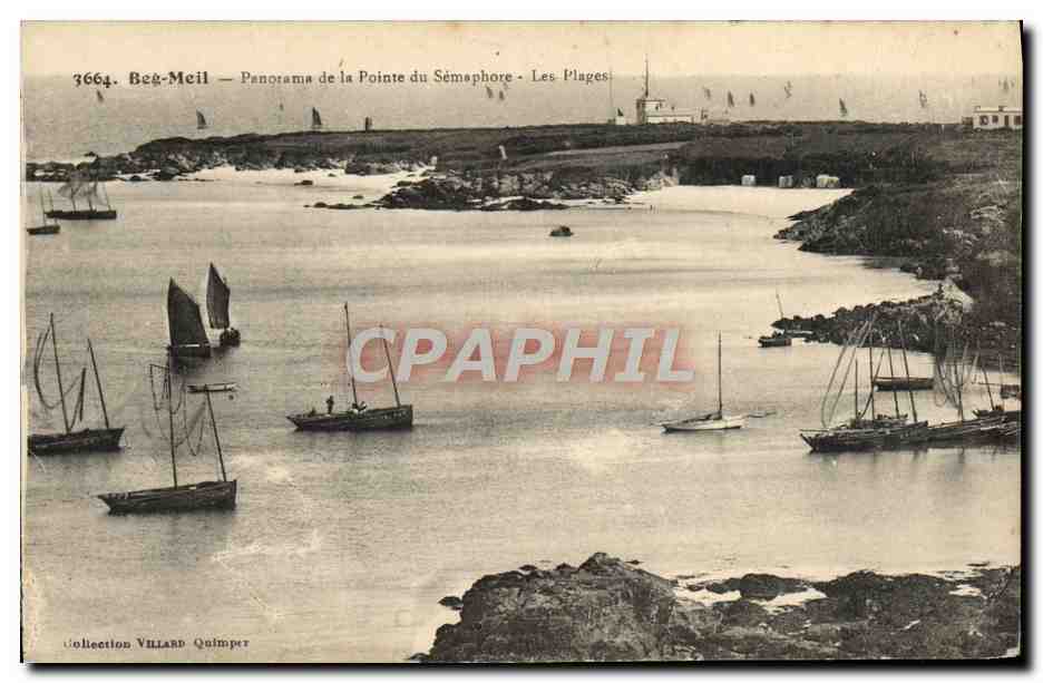CPA Beg Meil Panorama de la Pointe du Semaphore les Plages