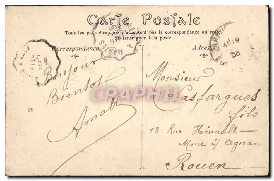 CPA Dreux Vieille Maison De La Grande Rue Epicerie — Rückseite