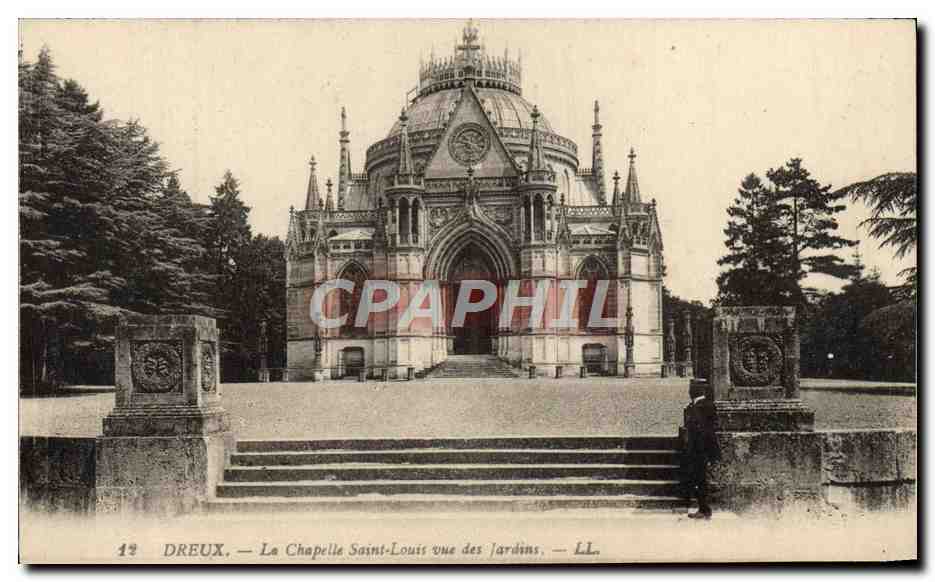 Dreux — La Chapelle Saint-Louis vue des Jardins — LL