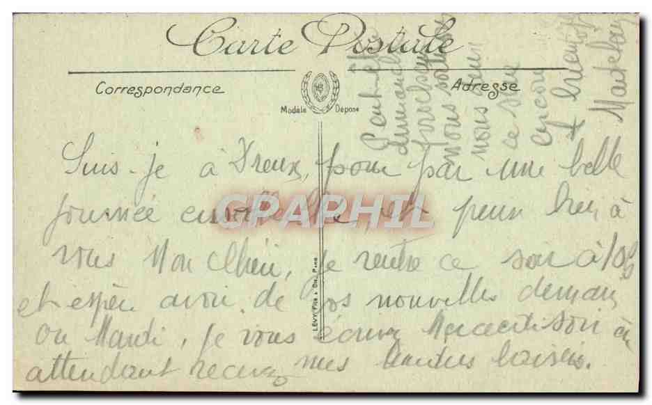 Dreux — La Chapelle Saint-Louis vue des Jardins — LL — Verso