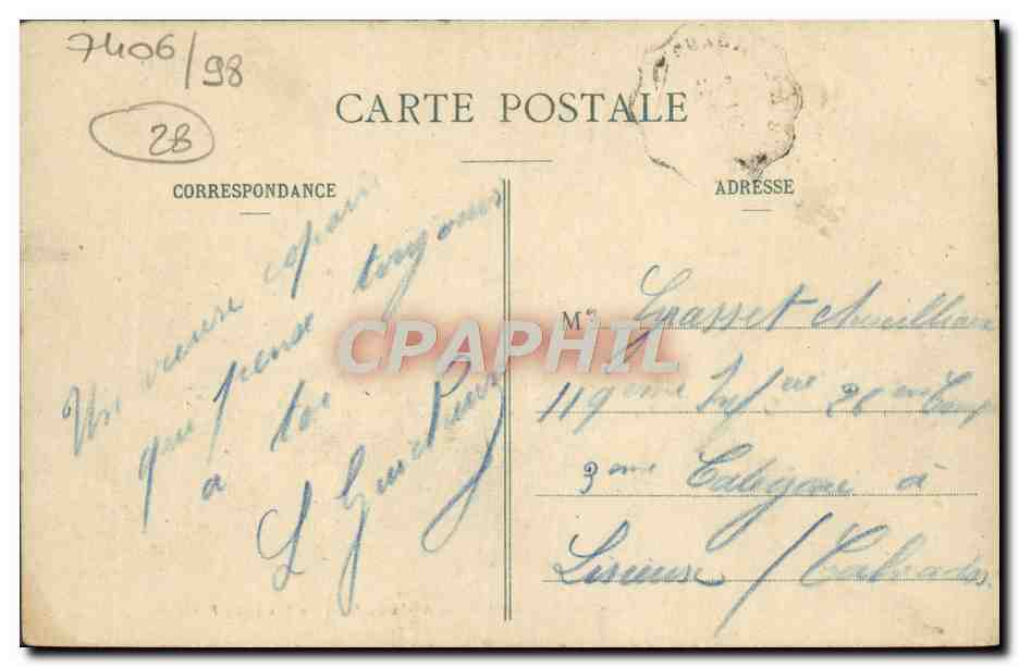 Dreux - Chapelle Saint-Louis - Tombeau de Madame Adélaïde, Sœur du Roi Louis-Philippe — Ch. Foucault, édit. Dreux — Verso