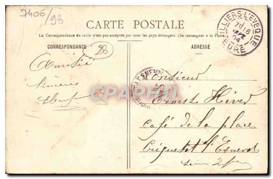 Dreux - Chapelle Saint-Louis - Sépulture de la Famille d'Orléans — Ch. Foucault, édit. Dreux, n°21 — Verso
