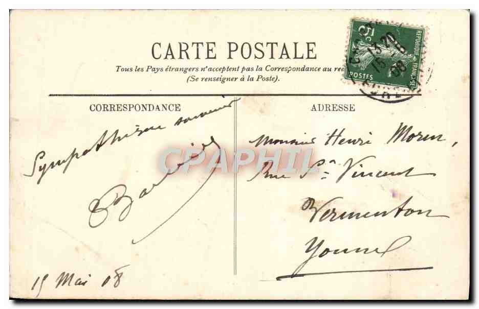 CPA Chartres La Cathedrale — Verso