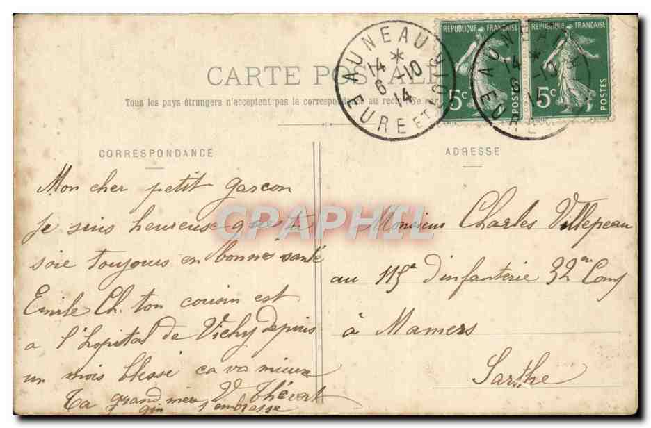 CPA Chartres Porte Guillaume — Rückseite