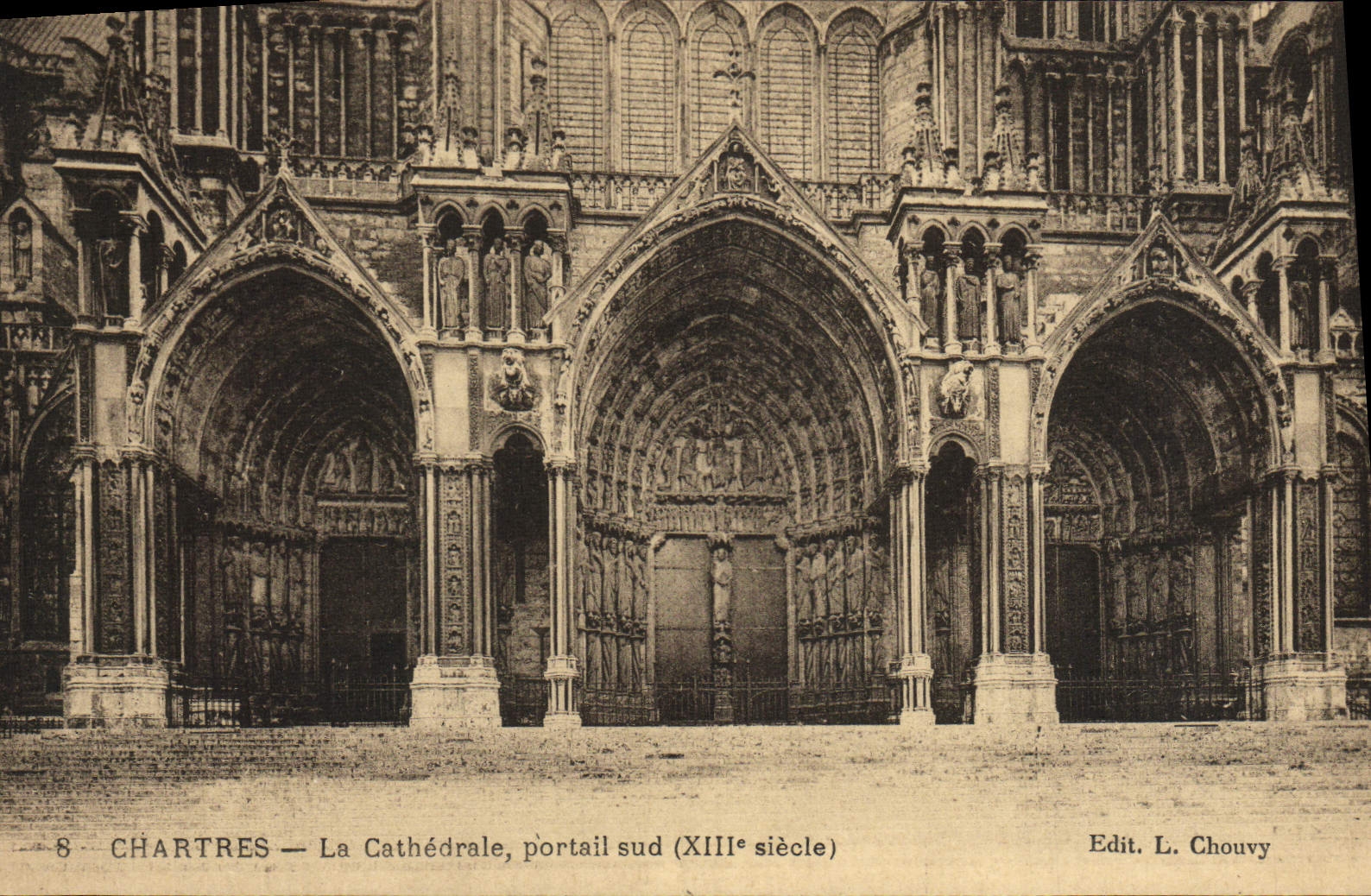 CPA Chartres La Cathedrale Portail Sud