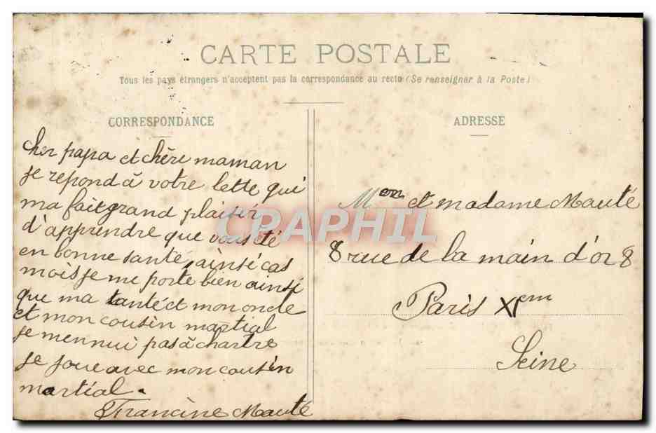 CPA Chartres Monument Eleve A La Gloire De Pasteur En Memoire De ses experiences sur la vaccination charboneuse RAge — Verso
