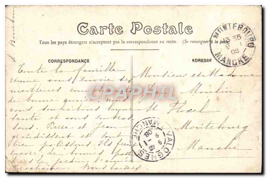 CPA Chartres La Porte Guillaume — Verso