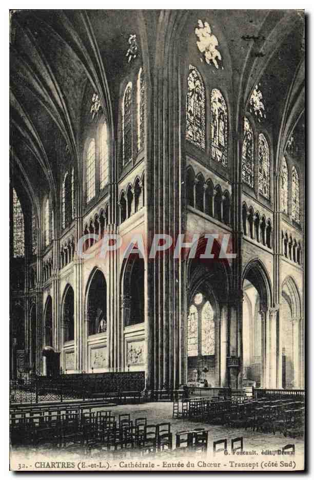 Chartres (E.-et-L.) - Cathédrale - Entrée du Chœur - Transept (côté Sud) — G. Fontcault, édit. Drezé