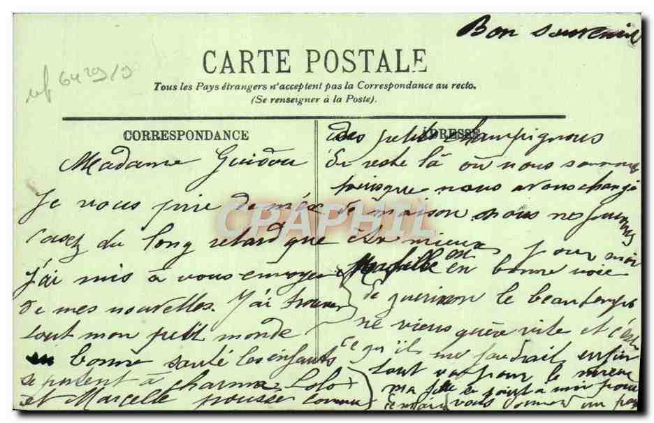 CPA Chartres Statue De Noel Ballay — Verso