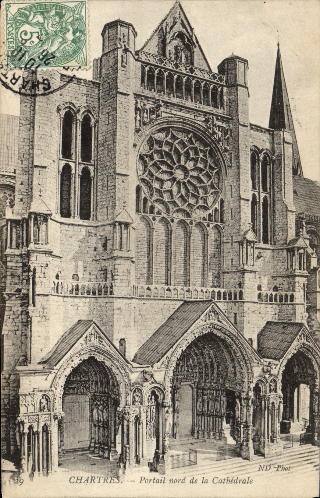 Chartres — Portail nord de la Cathédrale — ND-Phot, n°29
