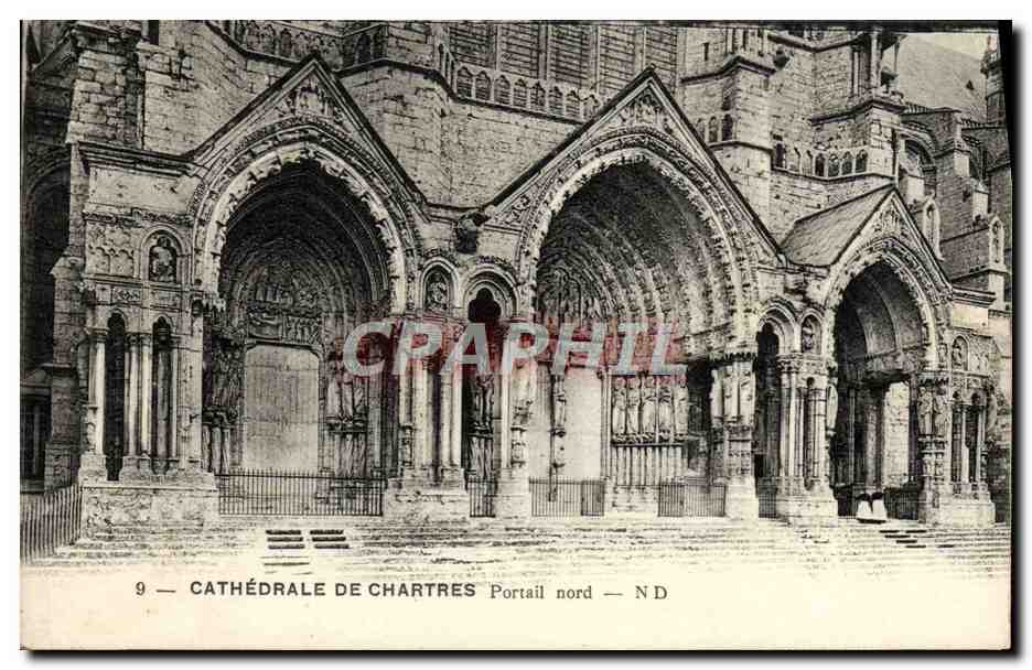 CPA Cathedrale De Chartres Portail Nord