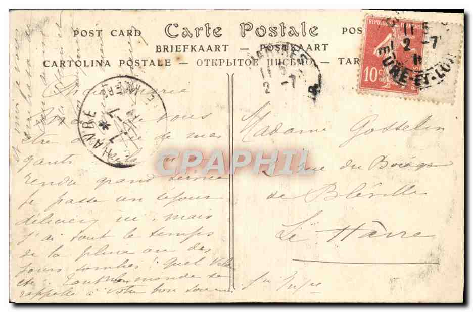 CPA Chartres La Cathedrale — Verso