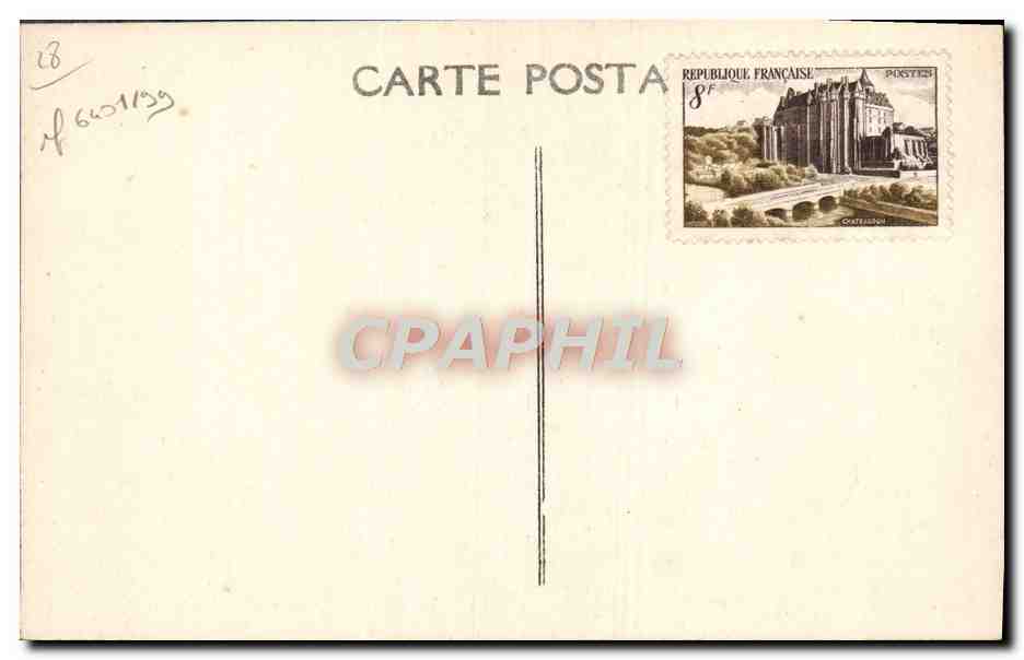 CPA Chateaudun Le Chateau Cote Nord Ouest Vu Du Loir Lavoir — Rückseite
