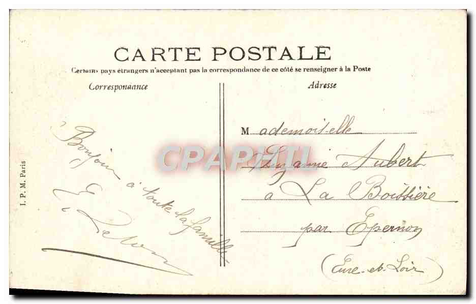 CPA Chateaudun Le Chateau Vu De La Descente Du Mail — Rückseite