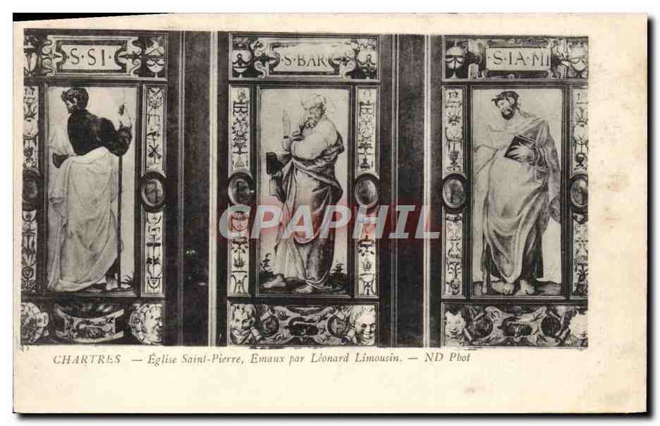CPA Chartres Eglise Saint Pierre Emaux Par Leonard Limousin