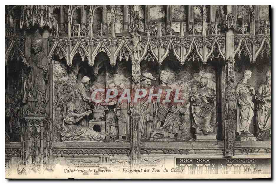 CPA Cathedrale De Chartres Fragment Du Tour du Choeur