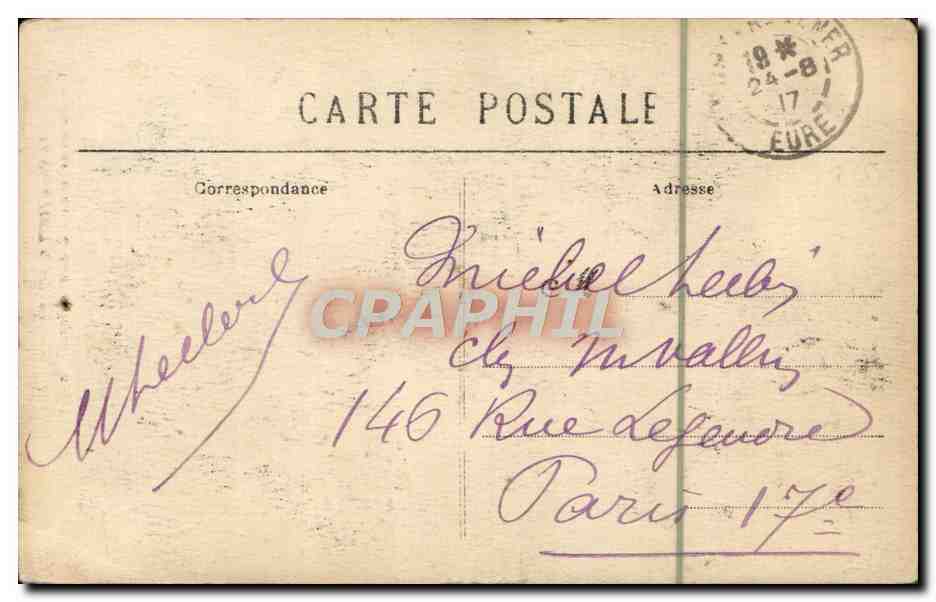 CPA Le Vieux Pont Audemer Tourelle Rue de la Republique — Rückseite