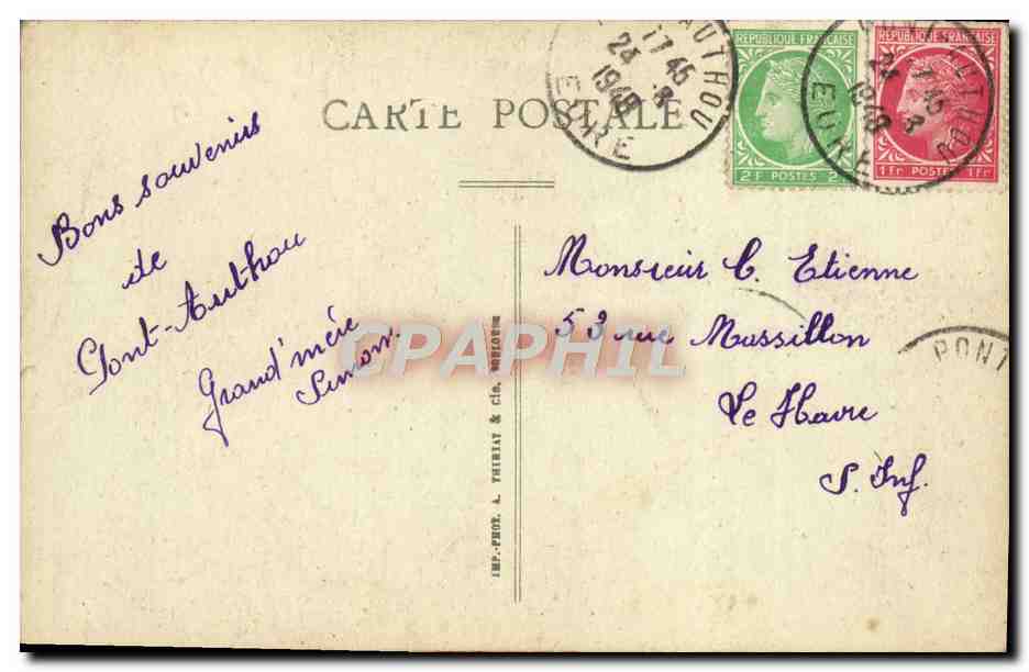 CPA Pont Audemer Le Monument aux morts Militaria — Rückseite