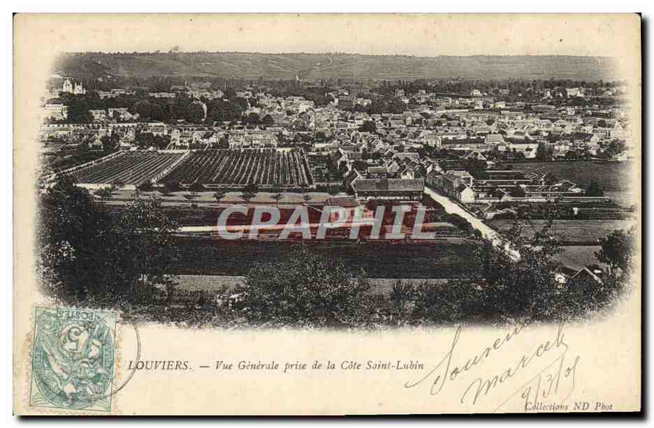 Louvières — Vue Générale prise de la Côte Saint-Lubin — Collections ND Phot