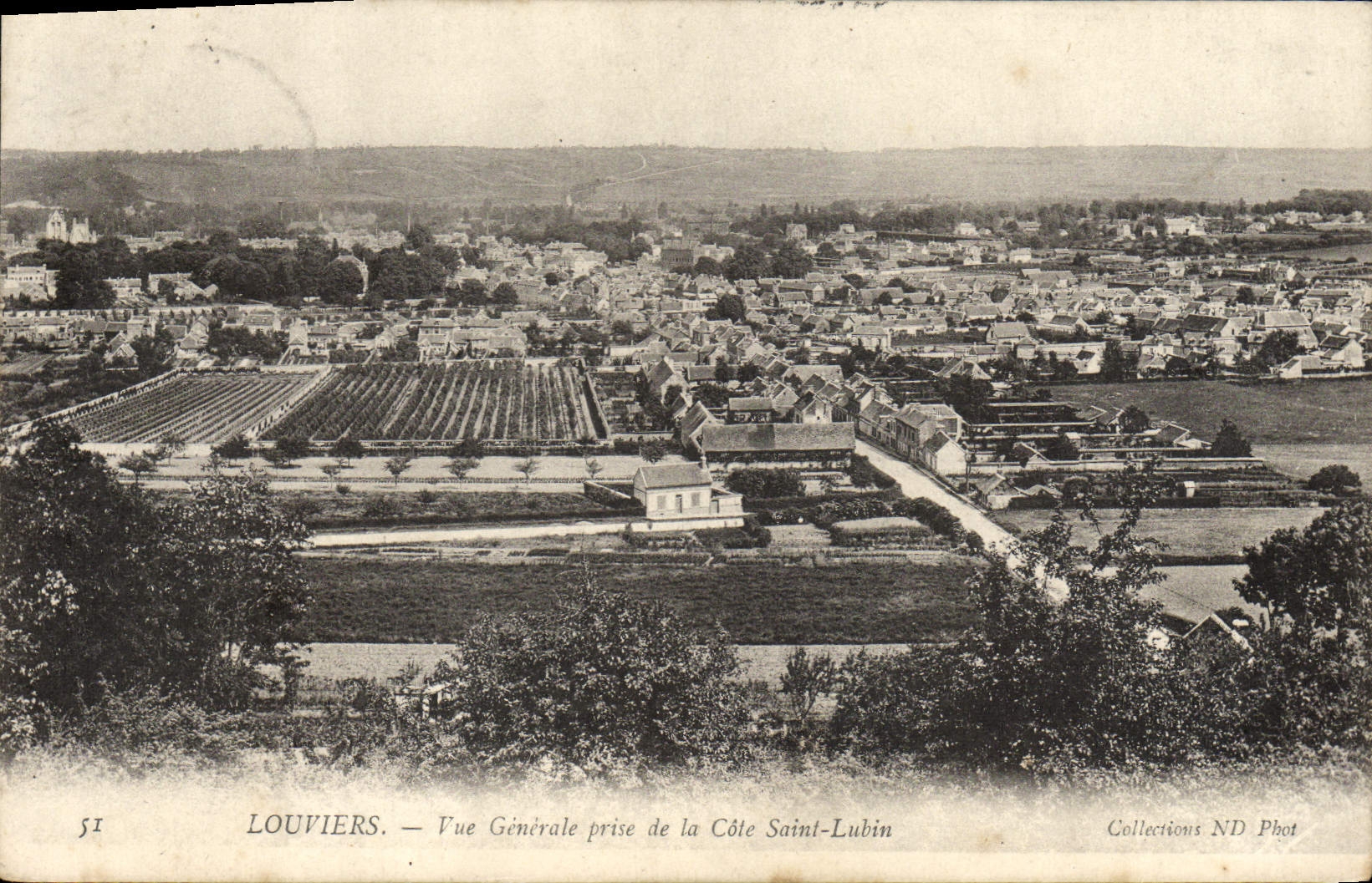 Louvières — Vue Générale prise de la Côte Saint-Lubin — Collections ND Phot